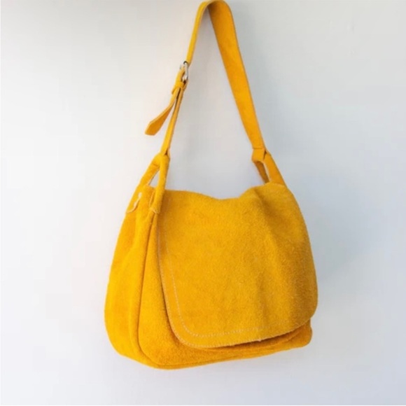 A Detacher Annabel marigold suede bag NEW - Picture 11 of 12